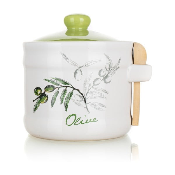 Ceramiczny pojemnik z łyżeczką Banquet Olives