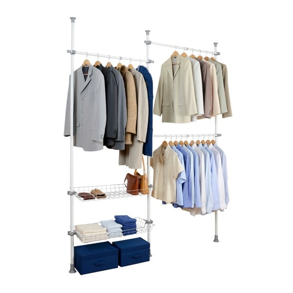 Biały metalowy teleskopowy stojak na ubrania Herkules – Wenko-image-3