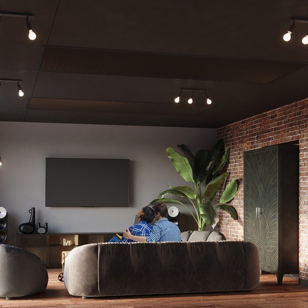 Czarna metalowa lampa sufitowa ø 6 cm Brando – Sollux-image-4