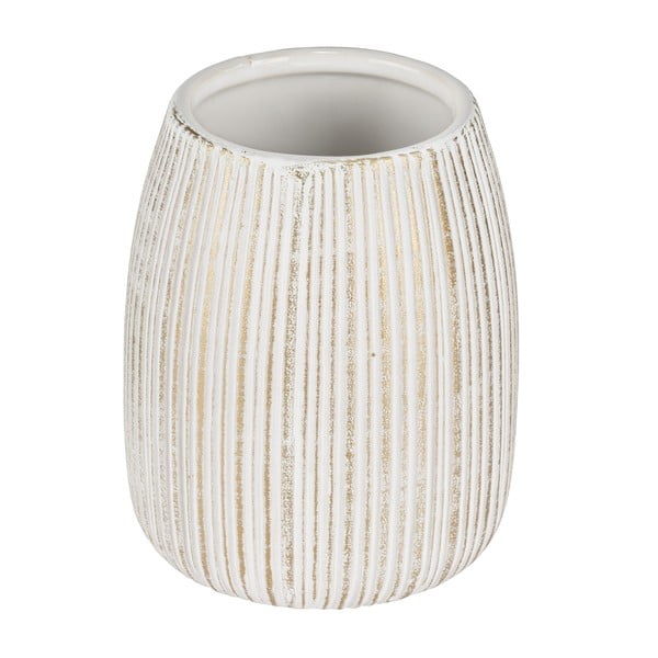 Ceramiczny kubek na szczoteczki do zębów w biało-złotym kolorze Pascoli – Wenko-image-3