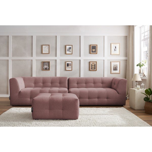 Ciemnoróżowa sofa 324 cm Kleber – Bobochic Paris-image-1
