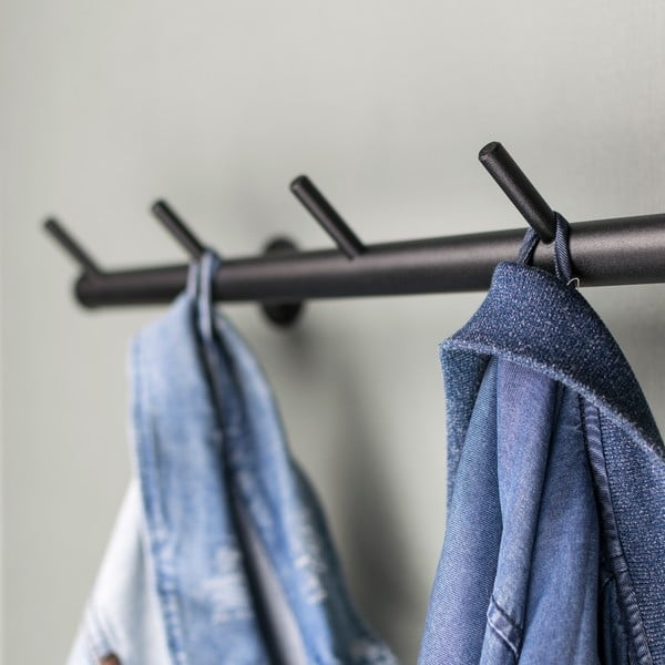 Czarny metalowy wieszak ścienny 55 cm Odin – Spinder Design-image-3