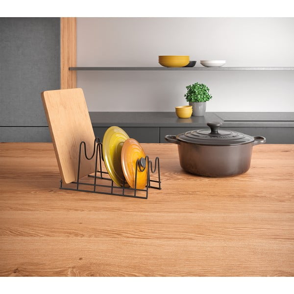 Czarny stojak na talerze Metaltex Lido Lava-image-1