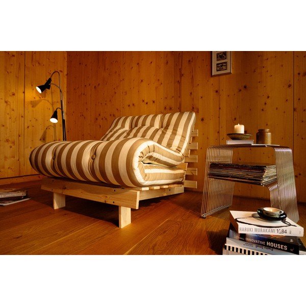 Beżowa/kremowa rozkładana sofa 140 cm Roots – Karup-image-1