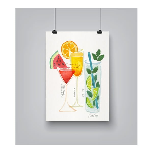 Plakat Americanflat Summer Cocktails by Cat Coquillette, 30x42 cm