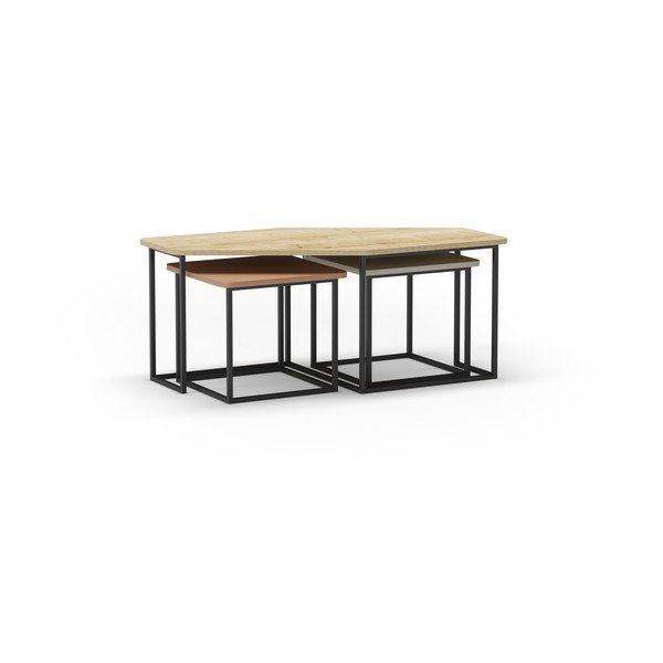 Stoliki zestaw 3 szt. 60x111,5 cm Zoya – Marckeric-image-2