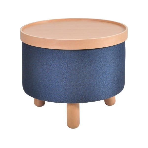 Niebieski stołek ze zdejmowanym blatem Garageeight Moldeze, ⌀ 50 cm