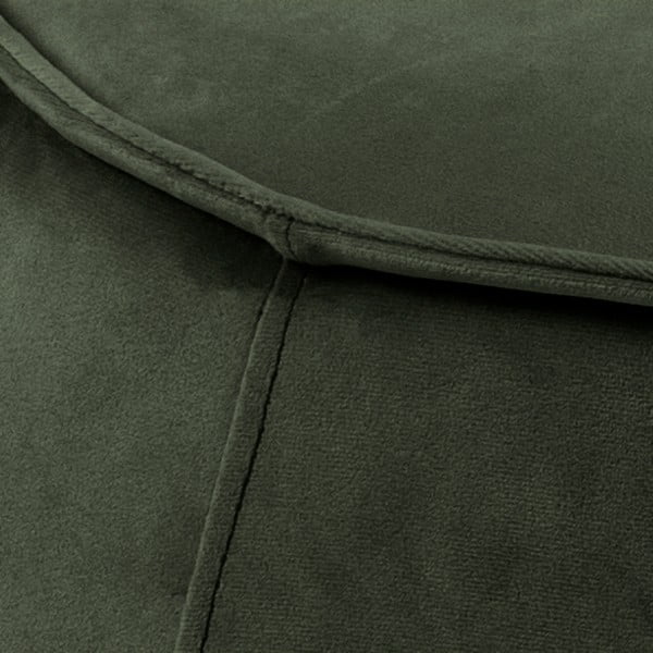 Ciemnozielony aksamitny puf Actona Mie, ⌀ 60 cm-image-1