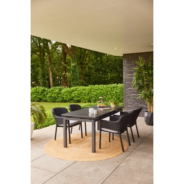 Czarne plastikowe krzesło ogrodowe Cairo – Hartman-image-1