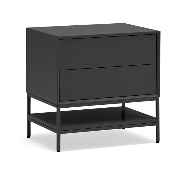 Czarna szafka nocna Platt – Teulat