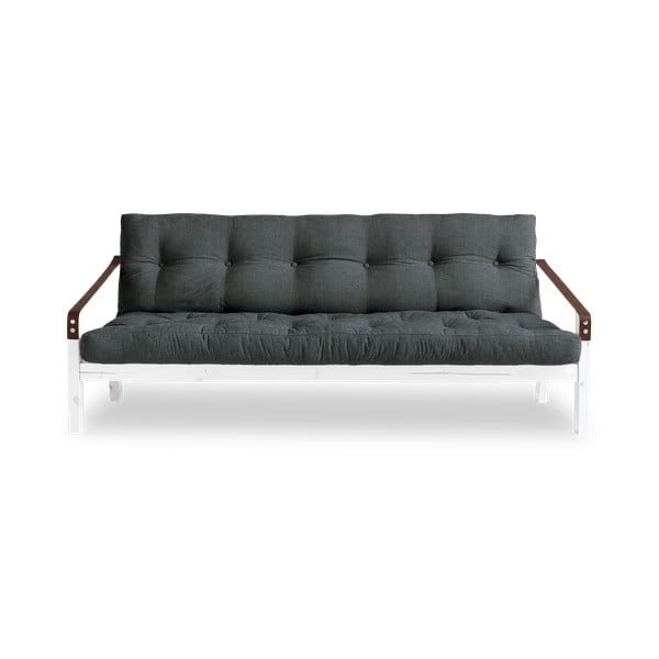 Sofa rozkładana z ciemnoszarym obiciem Karup Design Poetry White/Slate Grey