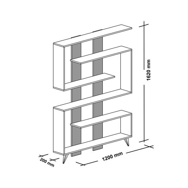 Biały regał Rain-image-1
