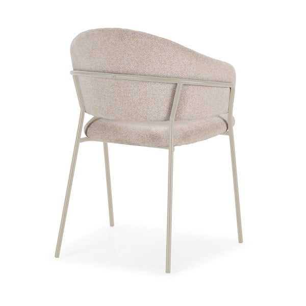 Beżowe tapicerowane fotele jadalniane zestaw z podłokietnikami 2 szt. Leticia – Marckeric-image-4