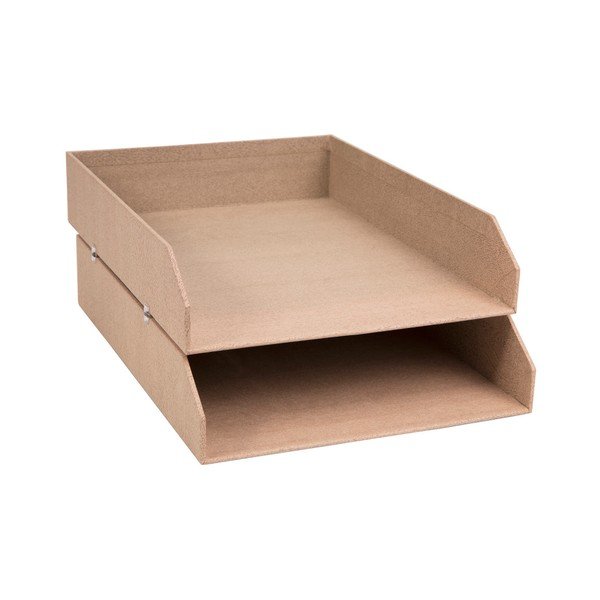 Brązowy 2-piętrowy organizer na dokumenty Bigso-image-1