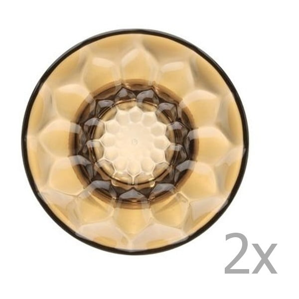 Zestaw 2 żółtych przezroczystych okrągłych wieszaków Kartell Jellies, Ø 13 cm