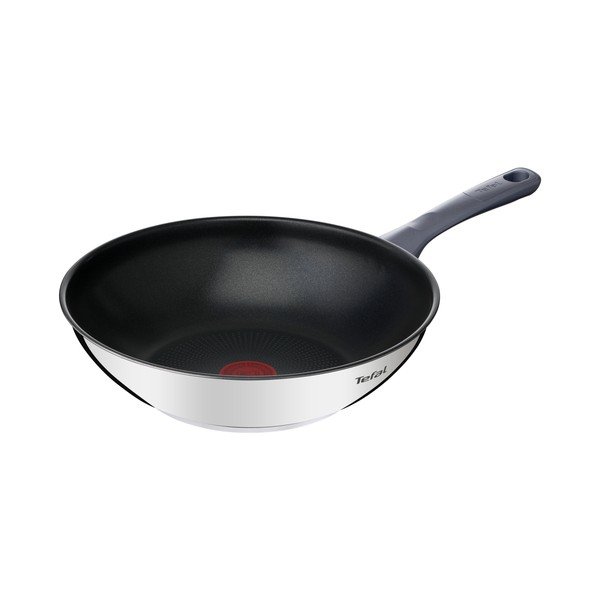 Patelnia wok ze stali nierdzewnej z pokrywką/z powłoką nieprzywierającą ø 28 cm Daily Cook G7309955 – Tefal-image-2