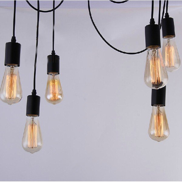 Czarna lampa wisząca Deveron, 6 żarówek-image-3