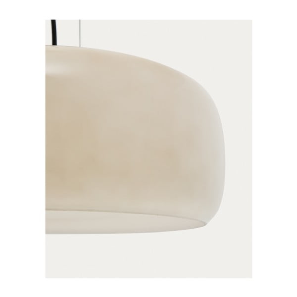 Szarobeżowa lampa wisząca LED ze szklanym kloszem ø 38 cm Reig – Kave Home-image-2