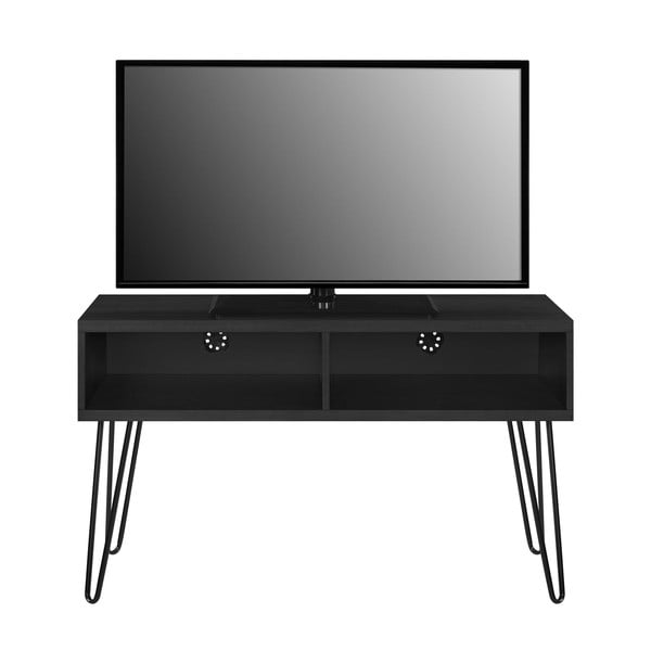 Ciemnoszara szafka pod TV w dekorze dębu 107x63 cm Owen – Støraa