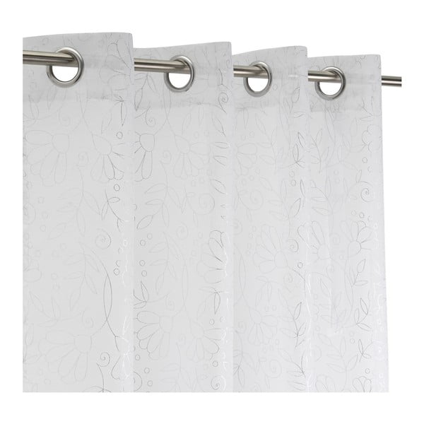 Firanka w biało-srebrnym kolorze 140x260 cm Pucka – Casa Selección-image-2