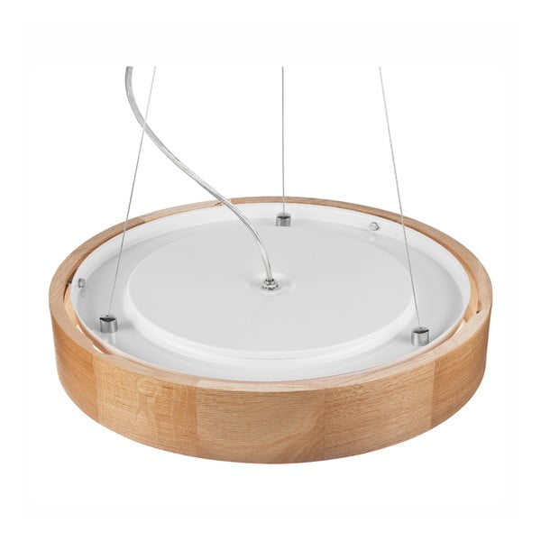 Brązowa lampa wisząca ze szklanym kloszem ø 47 cm Eveline – LAMKUR-image-4