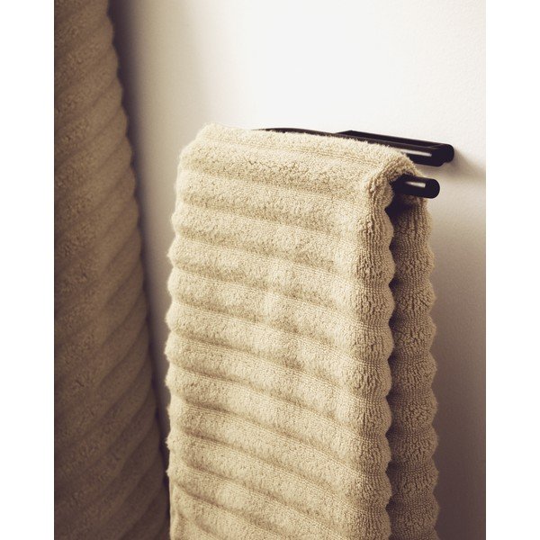 Beżowy bawełniany ręcznik frotte 30x50 cm Navira – Kave Home-image-2
