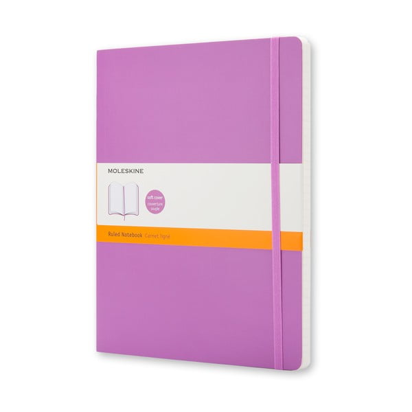 Fioletowy notatnik Moleskline Soft, XL, w linie