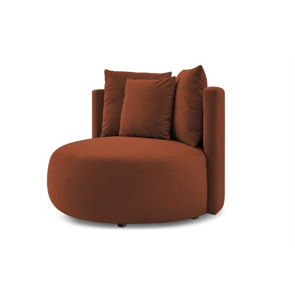 Pomarańczowy aksamitny fotel Cesar – Bobochic Paris