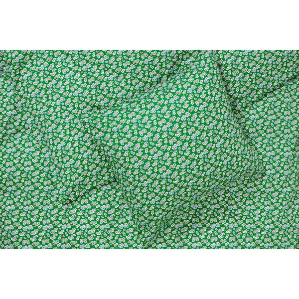 Zielona pościel jednoosobowa z satyny bawełnianej 140x200 cm Pleasantly – JUNA-image-1