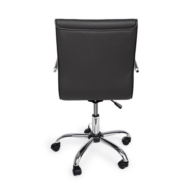 Ciemnoszare krzesło biurowe z imitacji skóry Perth – Yes Everyday-image-4