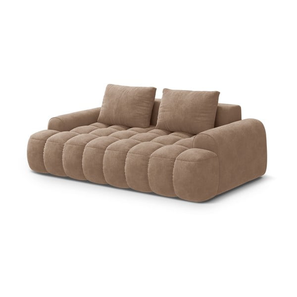 Jasnobrązowa aksamitna sofa 200 cm Linz – Cosmopolitan Design-image-2