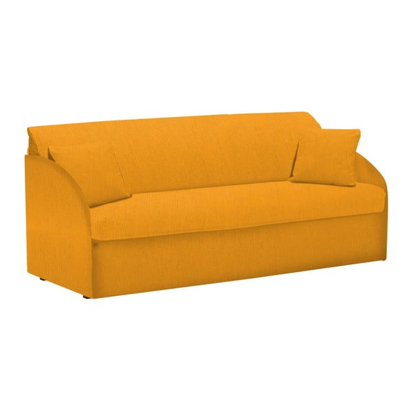 Żółta rozkładana sofa trzyosobowa 13Casa Amigos