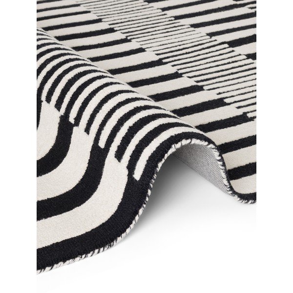 Czarno-biały wełniany dywan tkany ręcznie 120x180 cm Stryve Pulse – Elle Decoration-image-4
