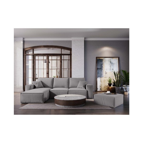 Szara narożna sofa lewostronna Cosmopolitan Design Miami-image-4