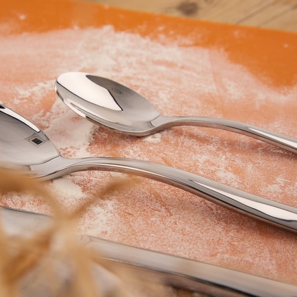 Sztućce 24 szt. ze stali nierdzewnej w kolorze srebra Shape – Orion-image-1