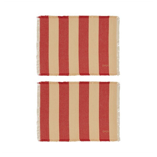 Maty stołowe zestaw 2 szt. z bawełny organicznej 36x48 cm Toppu – OYOY Living Design
