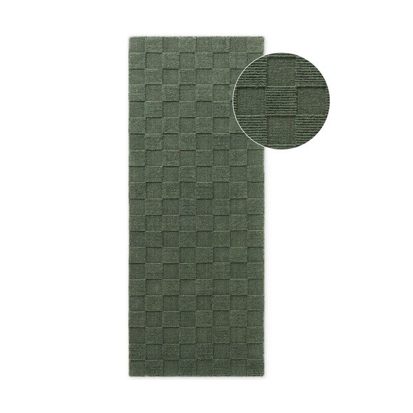 Ciemnozielony wełniany chodnik tkany ręcznie 80x200 cm Scala – Villeroy&Boch