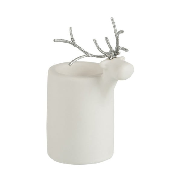 Świecznik porcelanowy w kształcie renifera J-Line Reindeer Xmas
