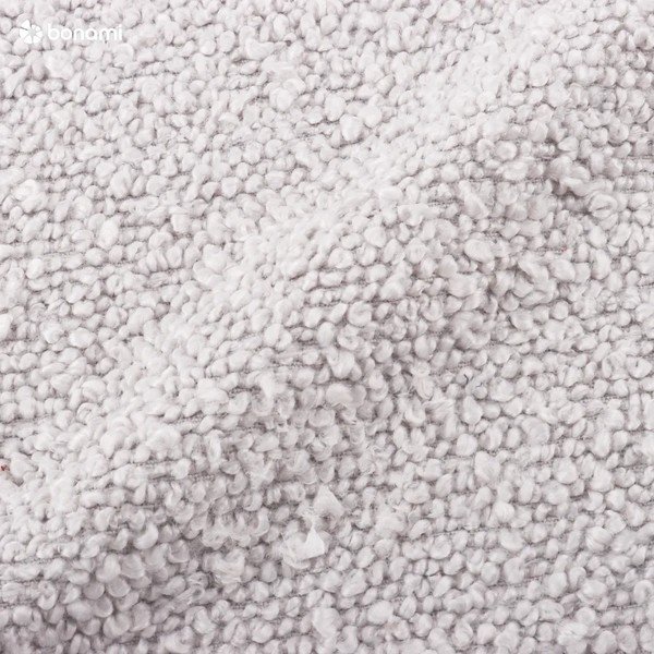 Jasnoszary puf z materiału bouclé Molino – Micadoni Home-image-3