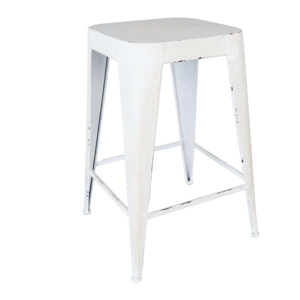 Biały stołek Clayre & Eef Metal
