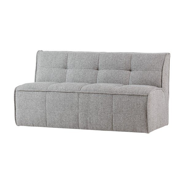 Jasnoszara tapicerowana ławka z materiału bouclé Cluster – vtwonen-image-2