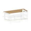 Biały/w naturalnym kolorze metalowy wieszak ścienny z półką 76 cm Marco – Spinder Design