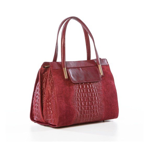 Skórzana torebka Croco Red-image-4