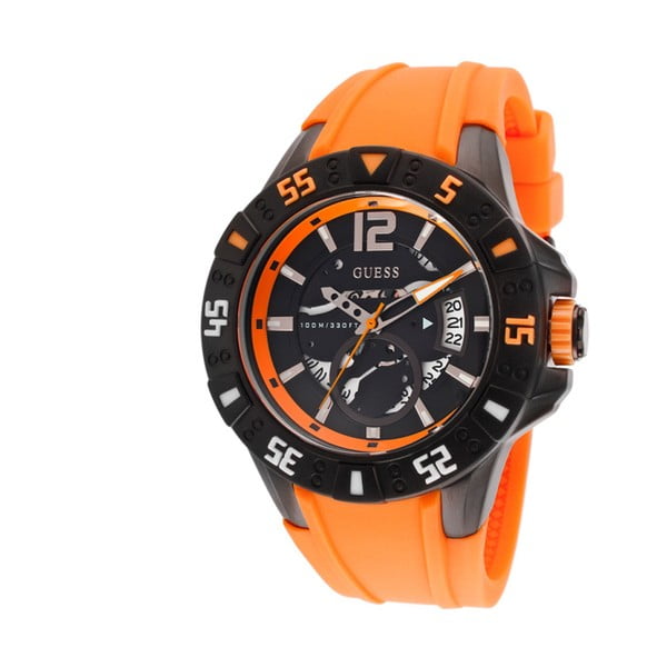 Pomarańczowy zegarek męski Guess W0034G8