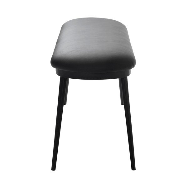 Czarna  ławka z imitacji skóry Gain – Unique Furniture-image-3