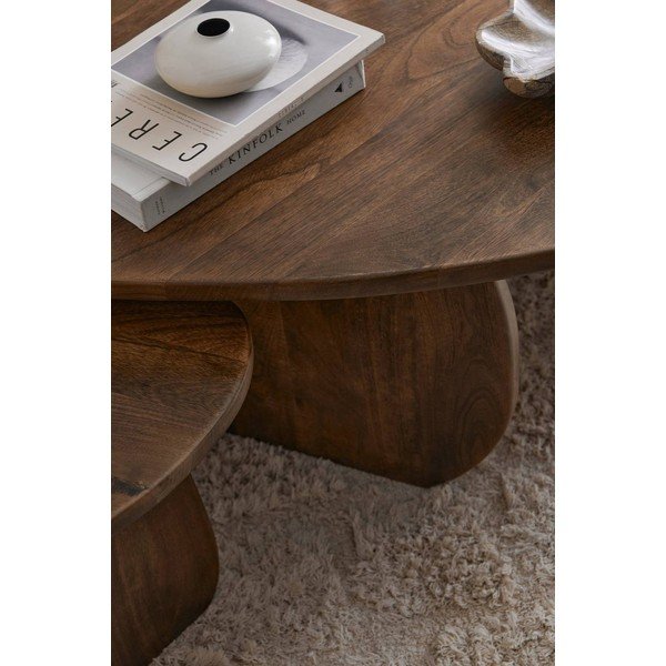 Ciemnobrązowy stolik z litego drewna mango Mushroom – Ellos Home-image-2