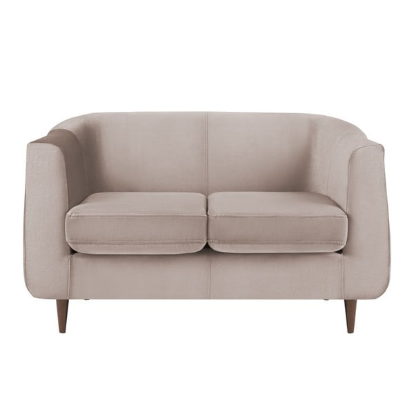 Beżowa aksamitna sofa Kooko Home Glam, 125 cm