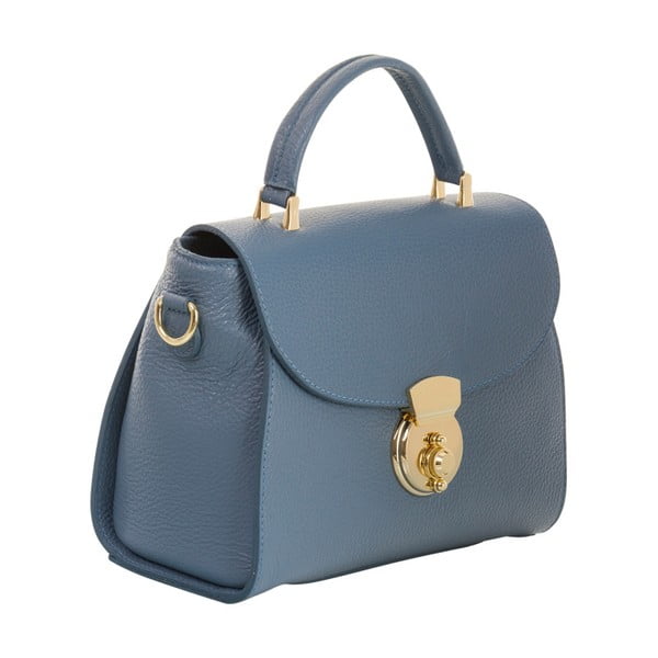 Niebieska torebka skórzana Andrea Cardone Elegant