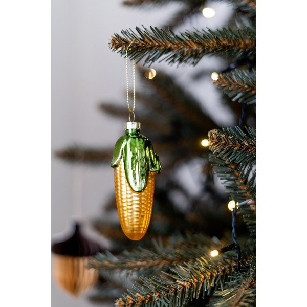 Szklana bombka choinkowa Corn – Sass & Belle-image-1