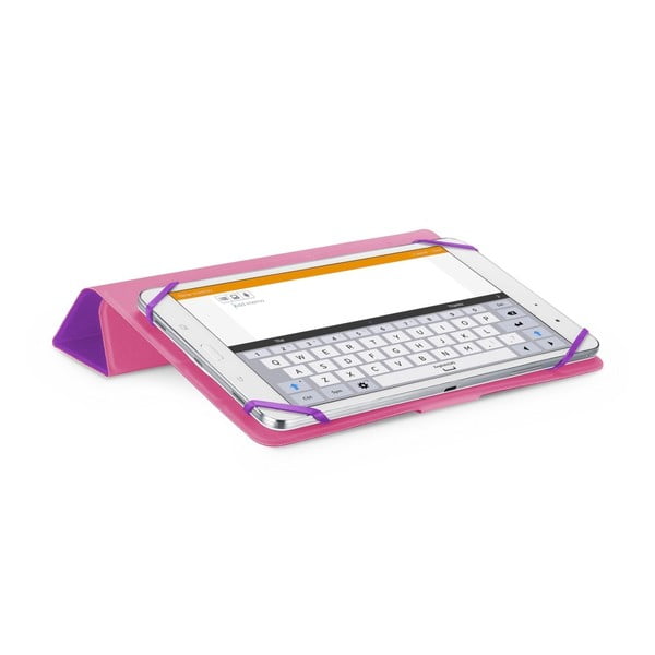 Różowa
  uniwersalna obudowa do tabletu ze stojakiem Cellularline CLICKCASE,
  10,5"
